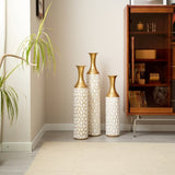 Floor metal vase modern style decoration home white metal vase set of 3 gorgeous home decoration W2796P255600