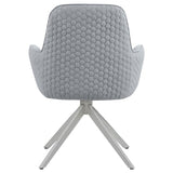 Light Grey and Chrome Flare Arm Side Chair B062P153684