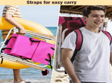 Folding Beach Chair, 4 Position Portable Backpack Foldable Camping Chair with Headrest Cup Holder 95078194