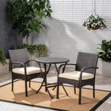 ZUN Outdoor Dining Set 3Pcs Bistro Set, 2 - Person Round 63042.00MBRN