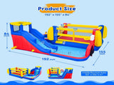 7 in1 Inflatable Slide Water Park with Deep Water Pool Basketball Hoop Football Gate Water Cannon W1677P247442