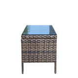 Outdoor patio Furniture 1 Coffee Table with clear tempered glass W20966895