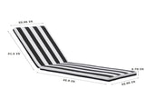 2PCS Set Outdoor Lounge Chair Cushion Replacement Patio Funiture Seat Cushion Chaise Lounge Cushion 99316571