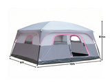 6 Person Outdoor Camping Tent, Waterproof Windproof Easy Setup, Double Layer Family Camping Tent 59606108