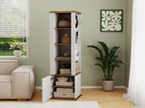360&deg Rotating Storage Cabinet with Full-Length Mirror, total of 8 open shelves on both sides, One W282P437031