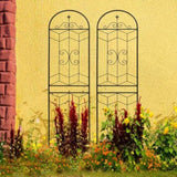 2 Pack Metal Garden Trellis 86.7" x 19.7" Rustproof Trellis for Climbing Plants Outdoor Flower W1586P268070