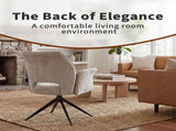 Fabric dining chair set of 2 modern soft cushioned rotating dining chairs, comfortable backrest W3851P452803