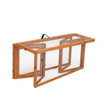 ZUN Folding Rabbit Cage, Outdoor Chicken Coop with Run, Wooden Poultry Hutch Playpen, Orange W2181P155337