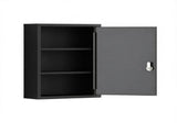 16" x 21" Lockable Medicine Cabinet, 3-Tier Wall Box with 2 Keys & Adjustable Shelves for Bathroom 02697117
