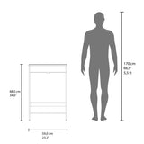 Shell Bathroom Vanity with 2 Doors and Open Storage, White B128P314797