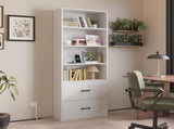 4 layers with 2 USB 2 plugs and sockets 2 drawers Triamine board 60*23.5*180cm display cabinet white 48028373