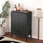 ZUN Lockers,side cabinets,Wine Bar Cabinet,Liquor Storage Credenza,Sideboard with Wine Racks & Stemware W679P151545