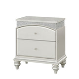 Platinum 2-drawer Nightstand B062P181314