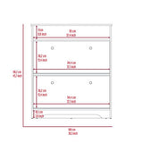 Shoe Rack 46" H, One Open Storage Shelf, Two Internal Storage Drawers, Two Doors, Light Oak / White B097133215