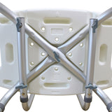 Medical Bathroom Safety Shower Tub Aluminium Alloy Bath Chair Seat Bench with Removable Back White 46933566