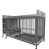 Large pet cage with storage rack, drawers with stainless steel food and water basin, made of iron W3064P245385