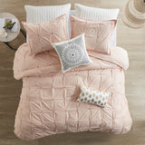 ZUN 3 Piece Elastic Embroidered Cotton Duvet Cover Set B03596463