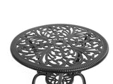 ZUN Best Choice Products 3-Piece Outdoor Rust-Resistant Cast Aluminum Patio Bistro Set Black W640P250968