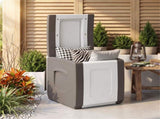 27 Gallon Outdoor PP Deck Box Waterproof Patio Storage Box with Side Handles & Dual-Tone 59675251