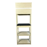 23.62" White and Black color Bakers Rack for Kitchen with Storage, Coffee Bar, 5-Tier Kitchen W1412P230430