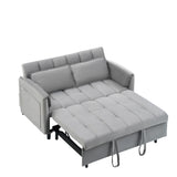 52 "grey modern velvet sofa, sofa pullout bed, small love seat casual sofa with back, pillow, W1658P266339