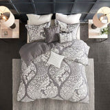 King/Cal King 6 Piece Printed Duvet Cover Set B03597323