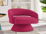 Modern Swivel Barrel Chair, Upholstered Velvet Round Accent Chairs,360 Degree Comfy Swivel Chair W2186P178776