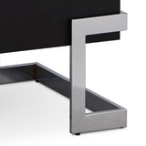 Black High Gloss and Chrome Coffee Table with Lift Top B062P181356