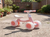 4 Wheel Kids Balance Bike with Light Up Wheels, 3 Level Adjustable Height Toddler Push Bike , No 96203550
