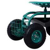 Rolling Garden Scooter Garden Cart Seat with Wheels and Tool Tray, 360 Swivel W465P225513