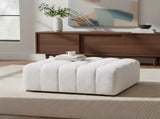 White Boucle Multipurpose Ottoman N769P350122W