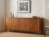 59" Rustic Sideboard Buffet Cabinet Credenza with 4 Doors & 2 Shelves,Farmhouse Wood Accent Storage W2263P531251