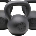 ZUN 30LBS Solid Cast Iron Kettlebells Ideal for Strength Training, Building Muscles 42078031