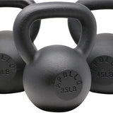 ZUN 30LBS Solid Cast Iron Kettlebells Ideal for Strength Training, Building Muscles 42078031