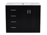 30'' Bathroom with Ceramic Sink Combo,Solid Wood Frame Bathroom Storage Cabinet, Freestanding N710P191970B