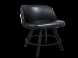 Set of 2 commercial-grade, super comfortable upholstered swivel bucket-seat bar stools with metal W5232P423631