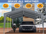 12X20FT Carport Car Port Canopy Grey without Sidewalls 70083042