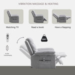 ZUN Power Recliner Chair with Adjustable Massage Function, Velvet Electric Power Chair for Elderly with W1998120245