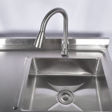 47.2 Inch Commercial Kitchen Prep & Utility Sink for Restaurant Kitchen Dual Bowl Style 51504696