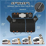 ZUN Dog rear seat waterproof car seat protector with side wings, scratch resistant dog rear seat 57484469