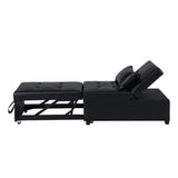 Folding Ottoman Sofa Bed BLACK W2297P216461
