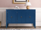 Adjustable Shelf Storage Sideboard with 3 Retro Metal Handles and 4 Pinewood Legs, for N711P261460C