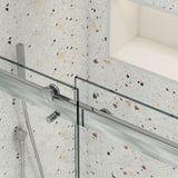 Bypass shower door, sliding door, with 5/16" tempered glass and Brushed Nickel finish 6074 W2122P166988