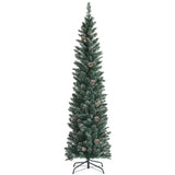 6FT Green Artificial Christmas Tree - 267 Lush Tips, 31 Realistic Pine Cones, Foldable Metal Stand 83189893