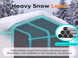 Outdoor Storage Shed, Waterproof Storage Shelter, Wind Resistant Tent with Roll-Up Zipper Door & 32451951