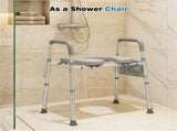 Adjustable Raised Toilet Seat , 300LBS Capacity with Armrests & 77758330