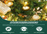 48in Pre-lit Christmas Wreath, Lighted Artificial Xmas Wreath with 150 Warm White Lights and 450 PVC 12728162