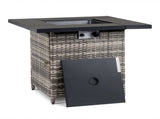 28-Inch Fire Table50000 BTU Gas Firepit with Volcanic Stone Black 53574282