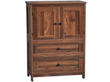 Bathroom Tall Cabinet with 2 Drawers and 2 Doors Made of MDF with Melamine Finish Storage Locker 67646189