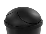 (2 pack)Small Bathroom Trash Can, 3 Gallon Plastic Garbage Bucket Bin with Swing Top Lid, Black 60671436